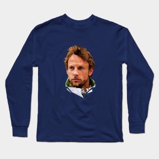 Jenson Button low poly Long Sleeve T-Shirt